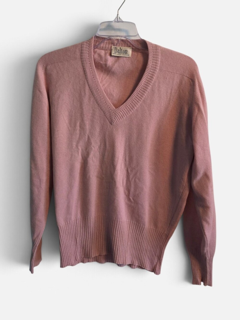 Vintage 1960's Dalton Pink Cashmere Sweater Size Medium